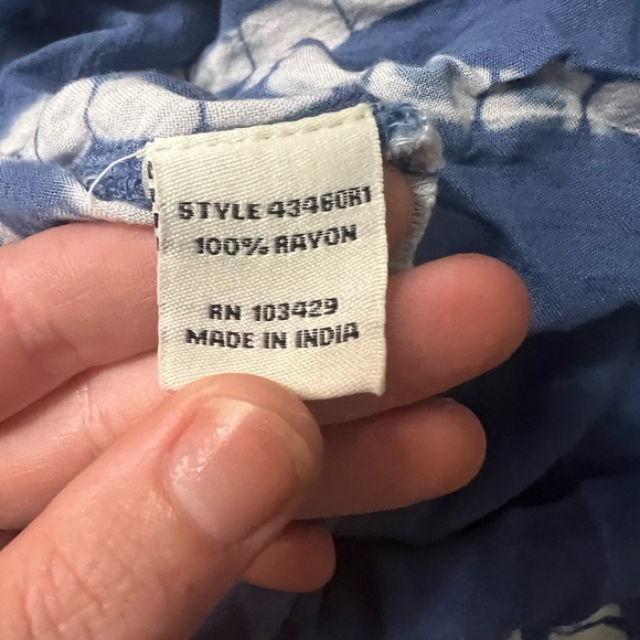 Women's Cafe Marrakesh XL Tie Dye Oversized Short Sleeve Blouse - Picture 5 of 5